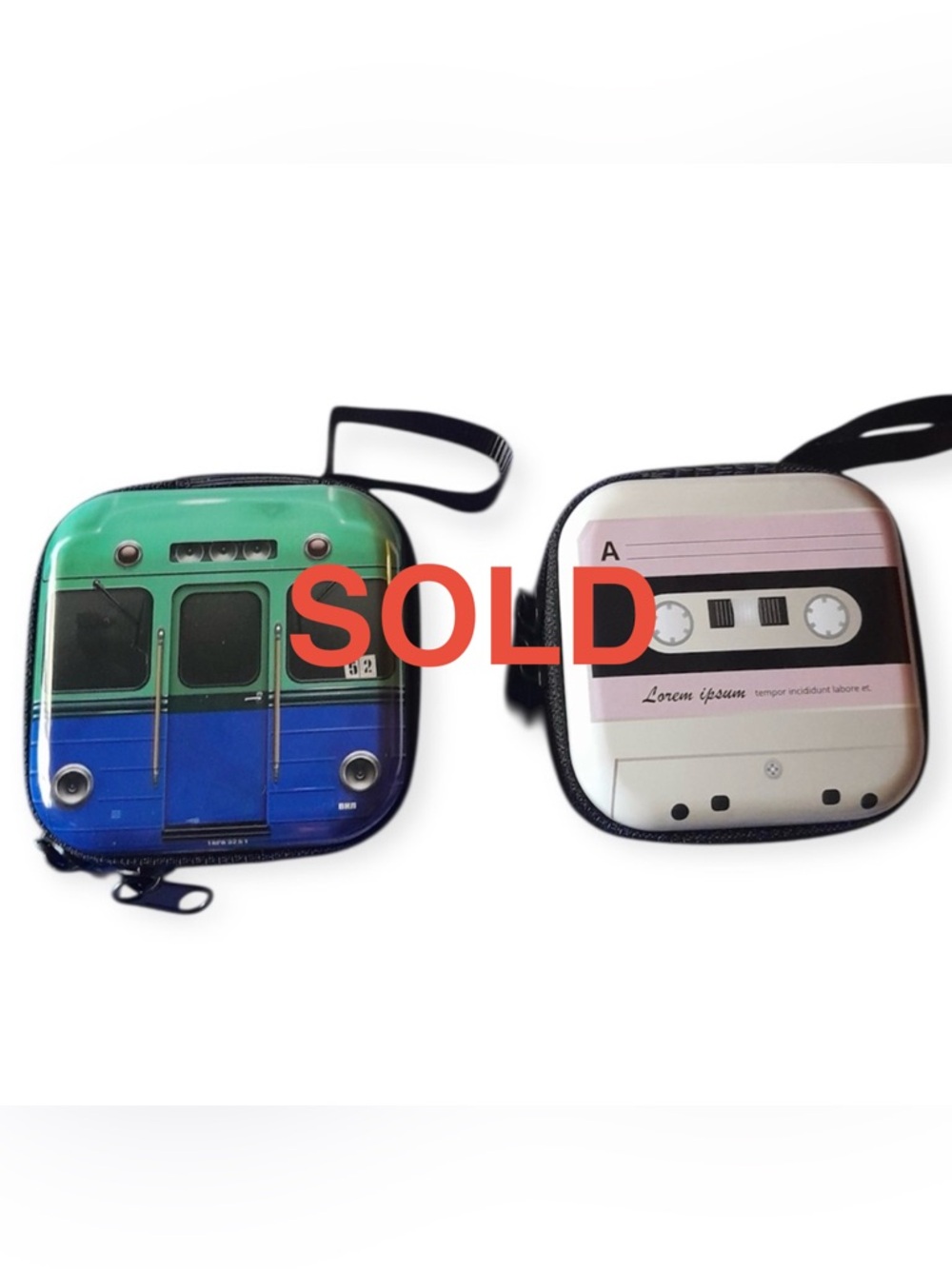 Retro Tinplate 2pcs Mini Storage Zipper Case / Coin Purse - Picture 6 of 9